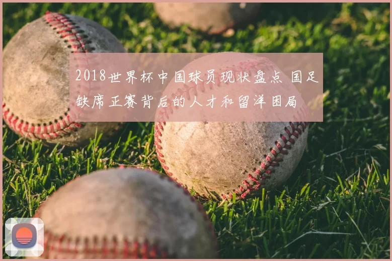 2018世界杯中国球员现状盘点 国足缺席正赛背后的人才和留洋困局